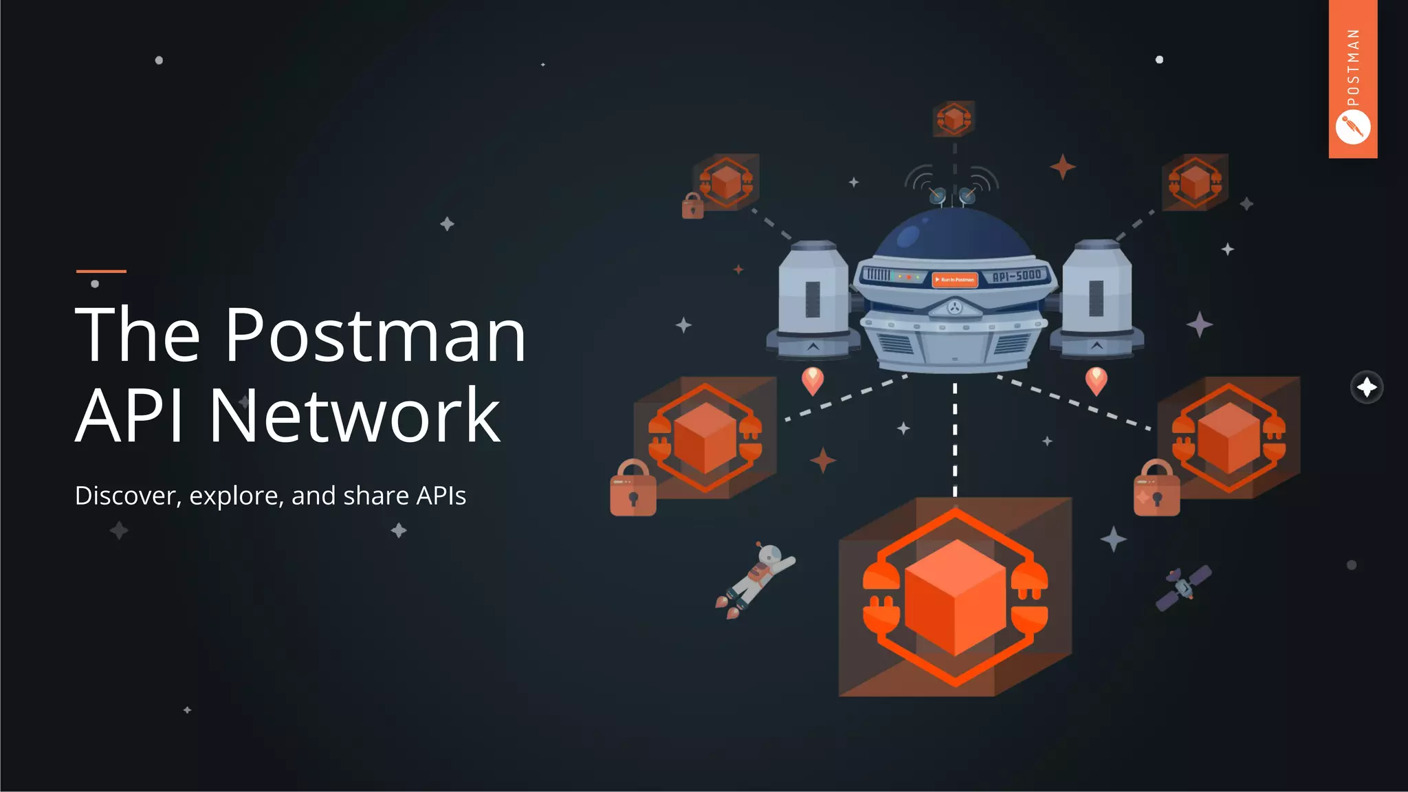 Discover, explore, and share APIs
The Postman
API Network
 