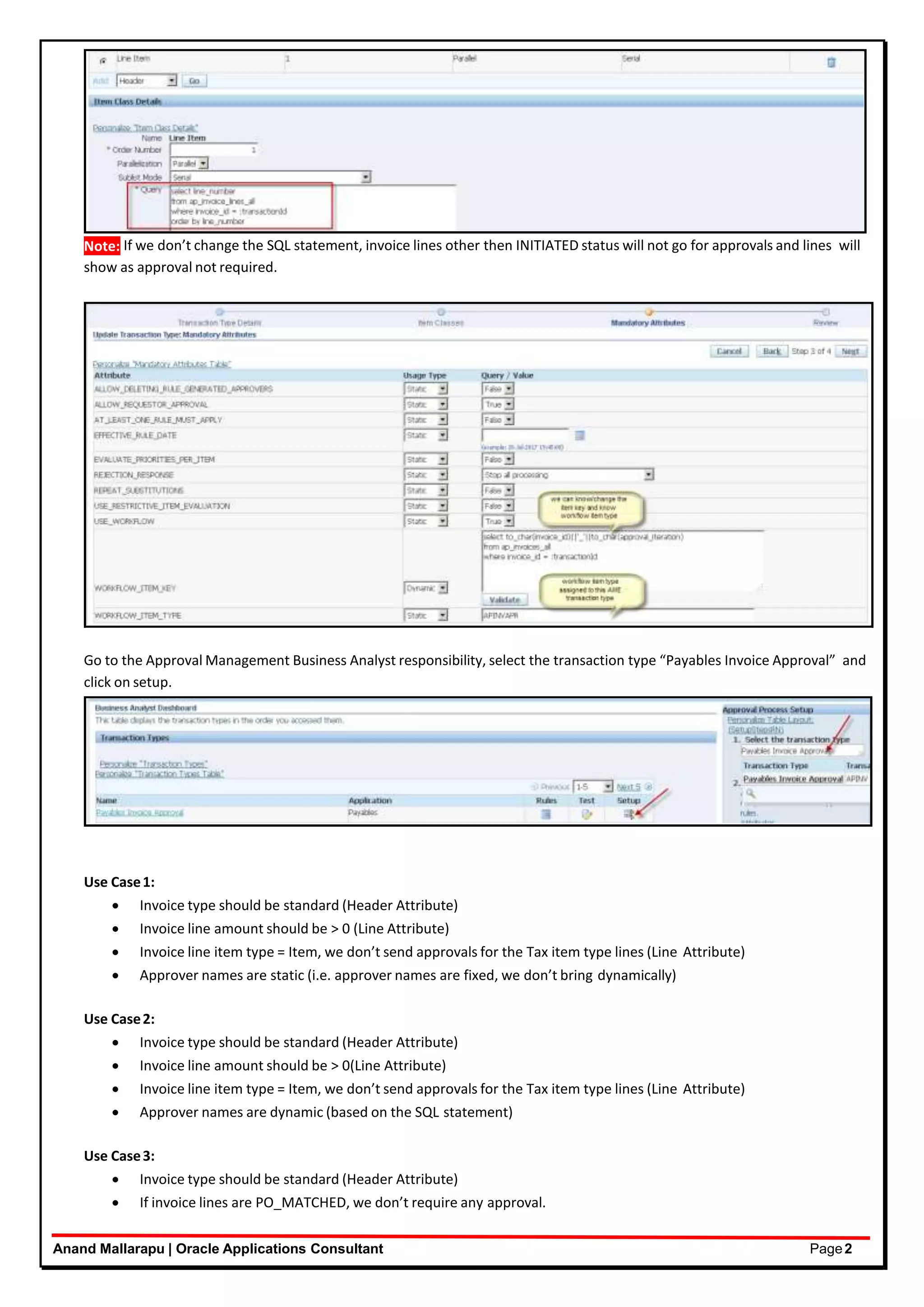 Ap invoice line level approval - R12 | PDF