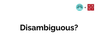 +
Disambiguous?
 