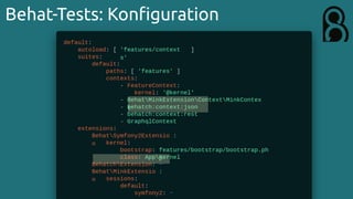 Behat-Tests: Konfiguration
 