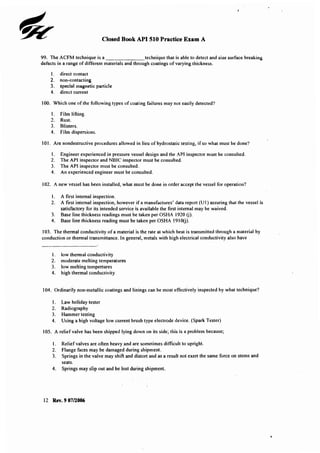 Api practice questions | PDF