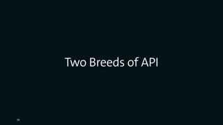 Two Breeds of API
36
 