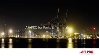 API PRO for Ports & Terminals
 