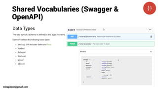 Shared Vocabularies (Swagger &
OpenAPI)
minayaleon@gmail.com
 