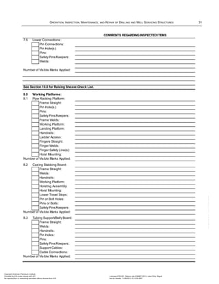 API RP 4G. 2013. operation inspection maintenance | PDF