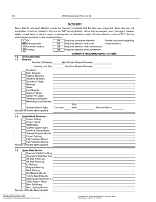 API RP 4G. 2013. operation inspection maintenance | PDF