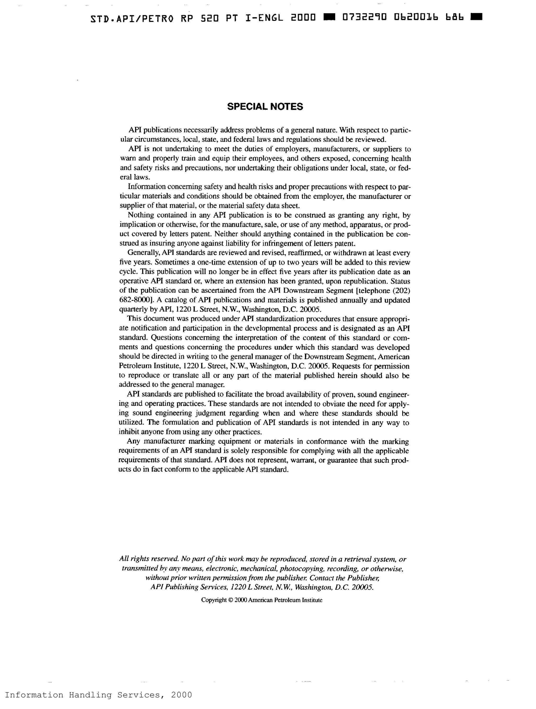 Information Handling Services, 2000
 