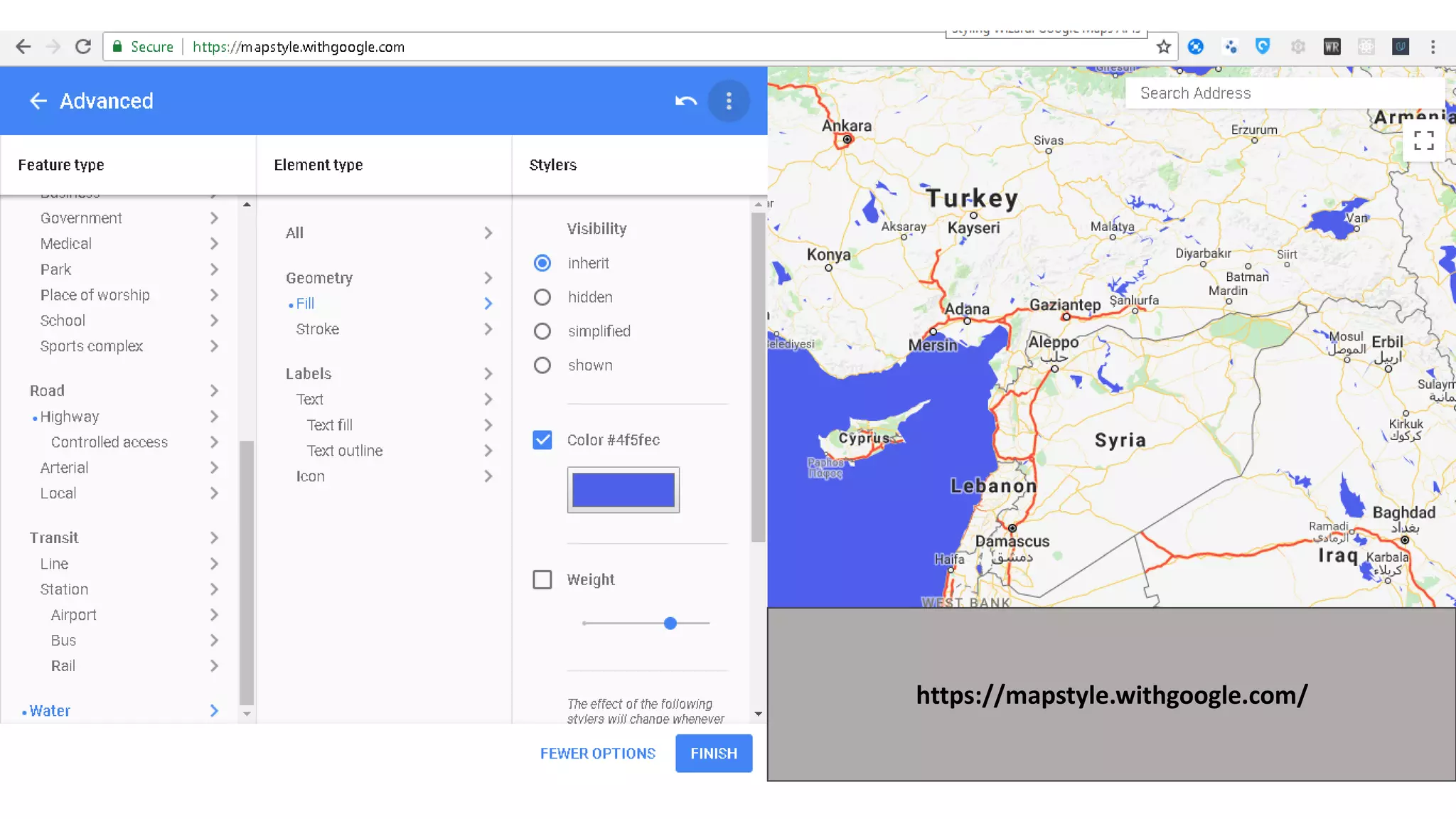 https://mapstyle.withgoogle.com/
 