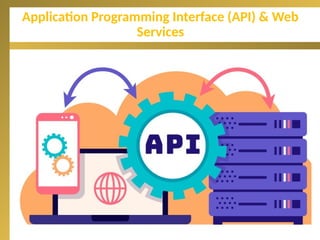 Application Programming Interface (API) & Web
Services
 