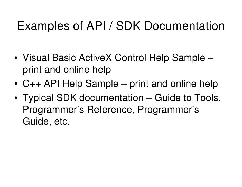 Technical Documentation Api And Code Examples :: CONTOH TEKS