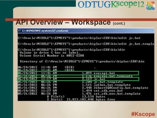 #Kscope
API Overview – Workspace (cont.)
 