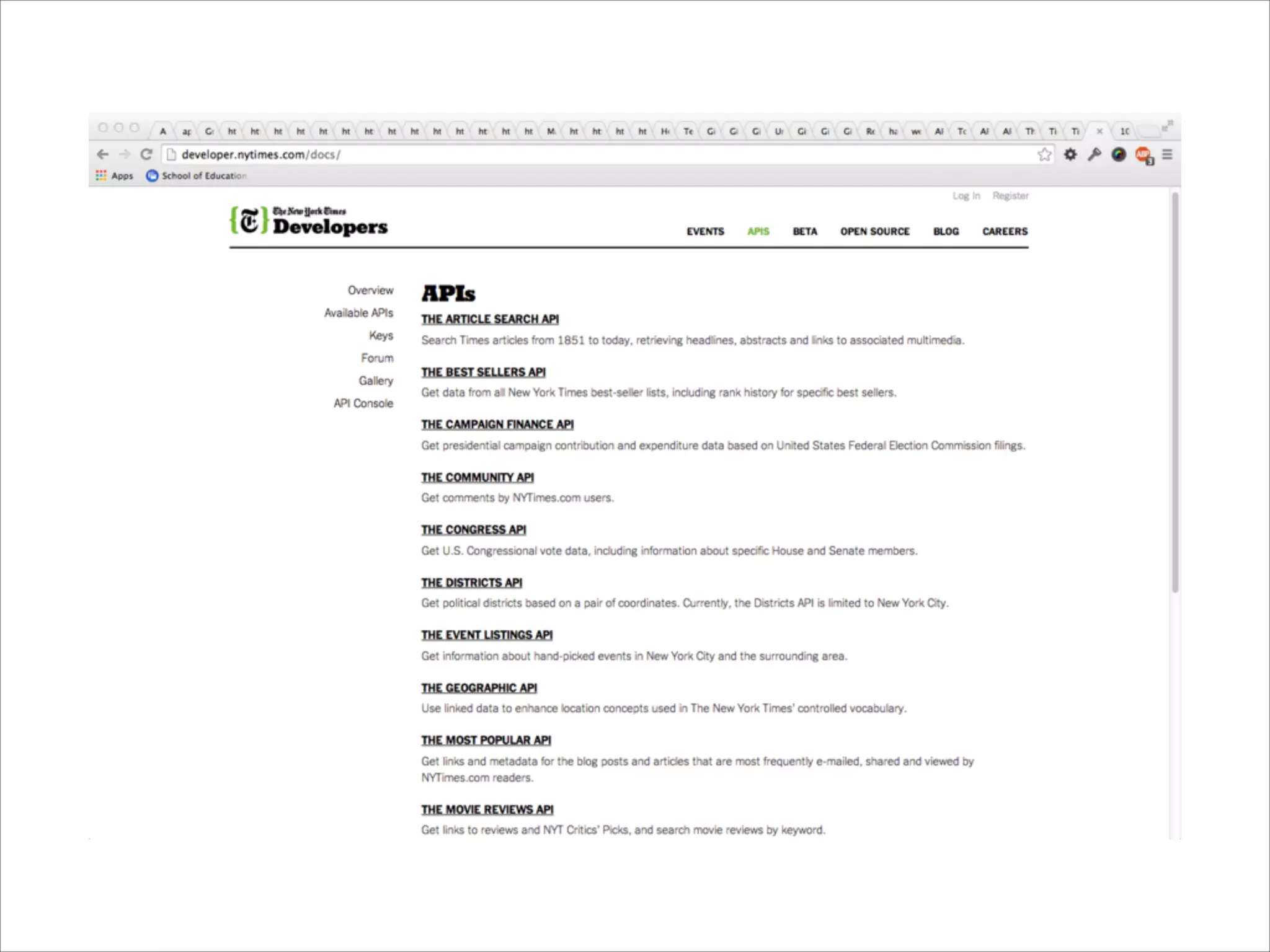 Example: New York Times

 