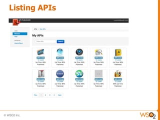 Listing APIs
 
