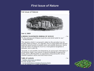 First Issue of Nature 