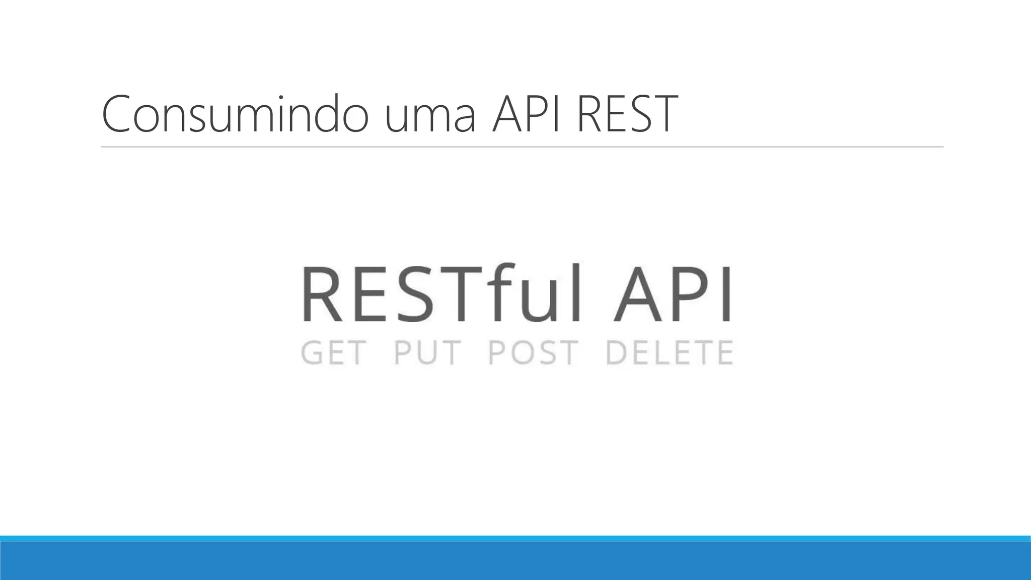 Consumindo uma API REST
 
