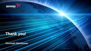 axway.com
Thank you!
Christoph Wiechmann
© 2019 Axway 29
 