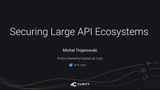 Securing Large API Ecosystems
Michał Trojanowski
Product Marketing Engineer @ Curity
@mz_trojan
 
