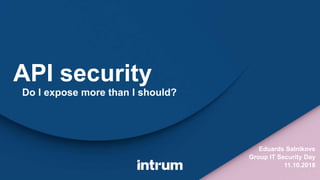 API security | PPTX