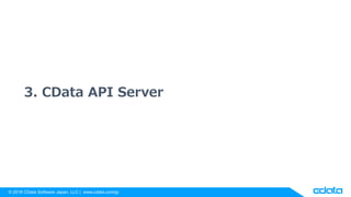 © 2018 CData Software Japan, LLC | www.cdata.com/jp
3. CData API Server
 