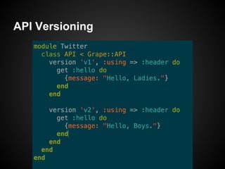 API Versioning
 
