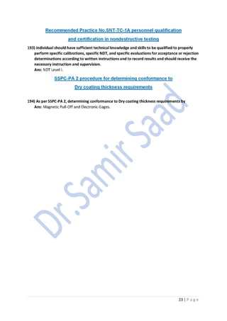 API SIFE-Source Inspector Fixed Equipment Notes-Dr. Samir Saad | PDF