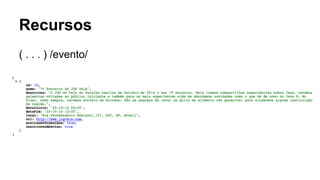 Recursos 
( . . . ) /evento/ 
 