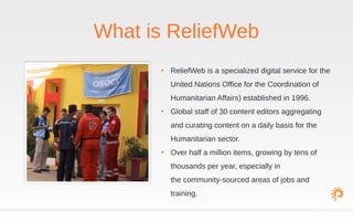 ReliefWeb's Journey from RSS Feed to Public API