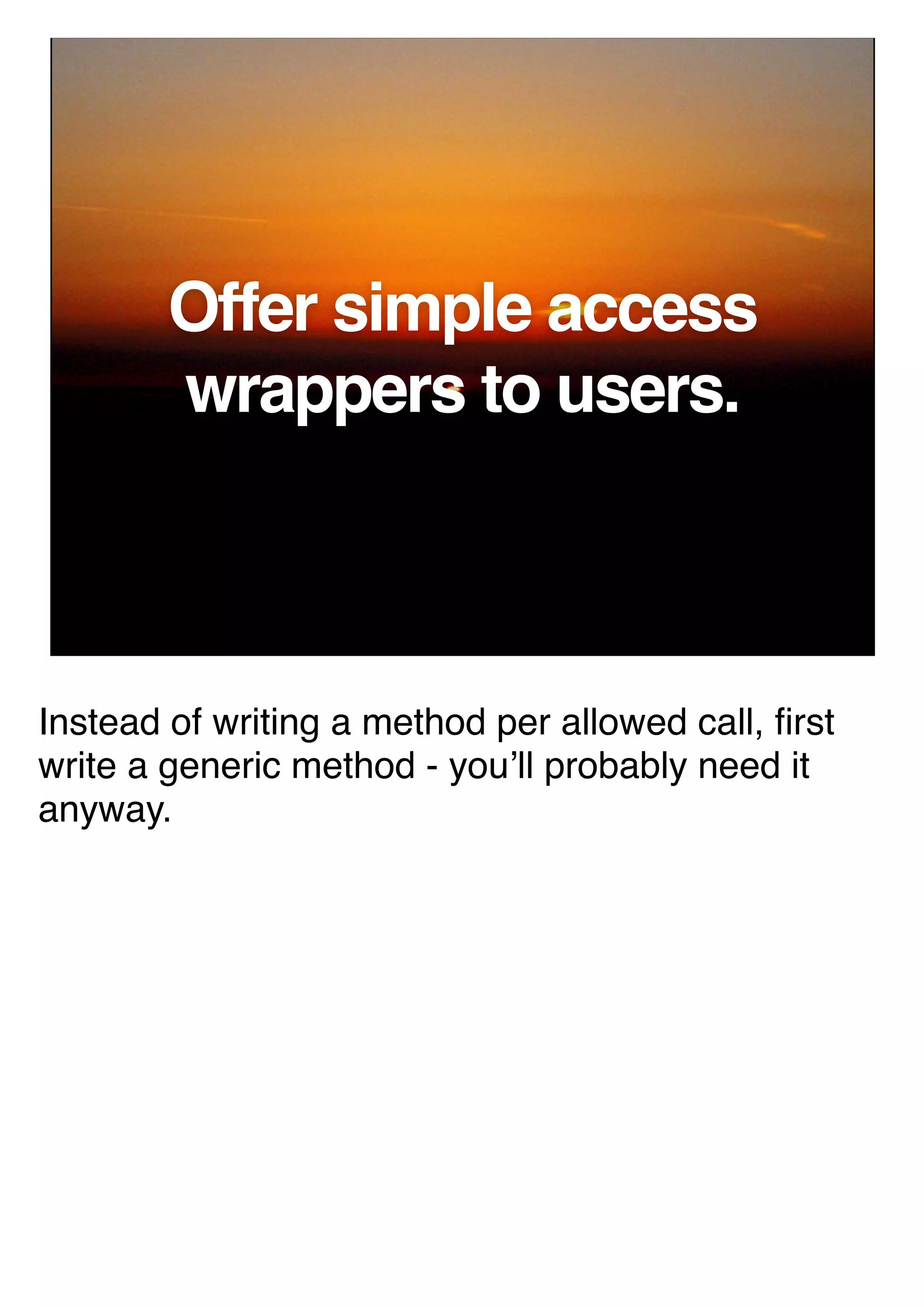 Avoiding API Library Antipatterns