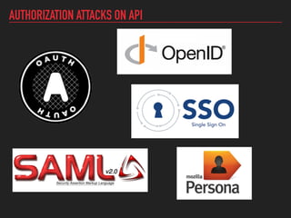 AUTHORIZATION ATTACKS ON API
 