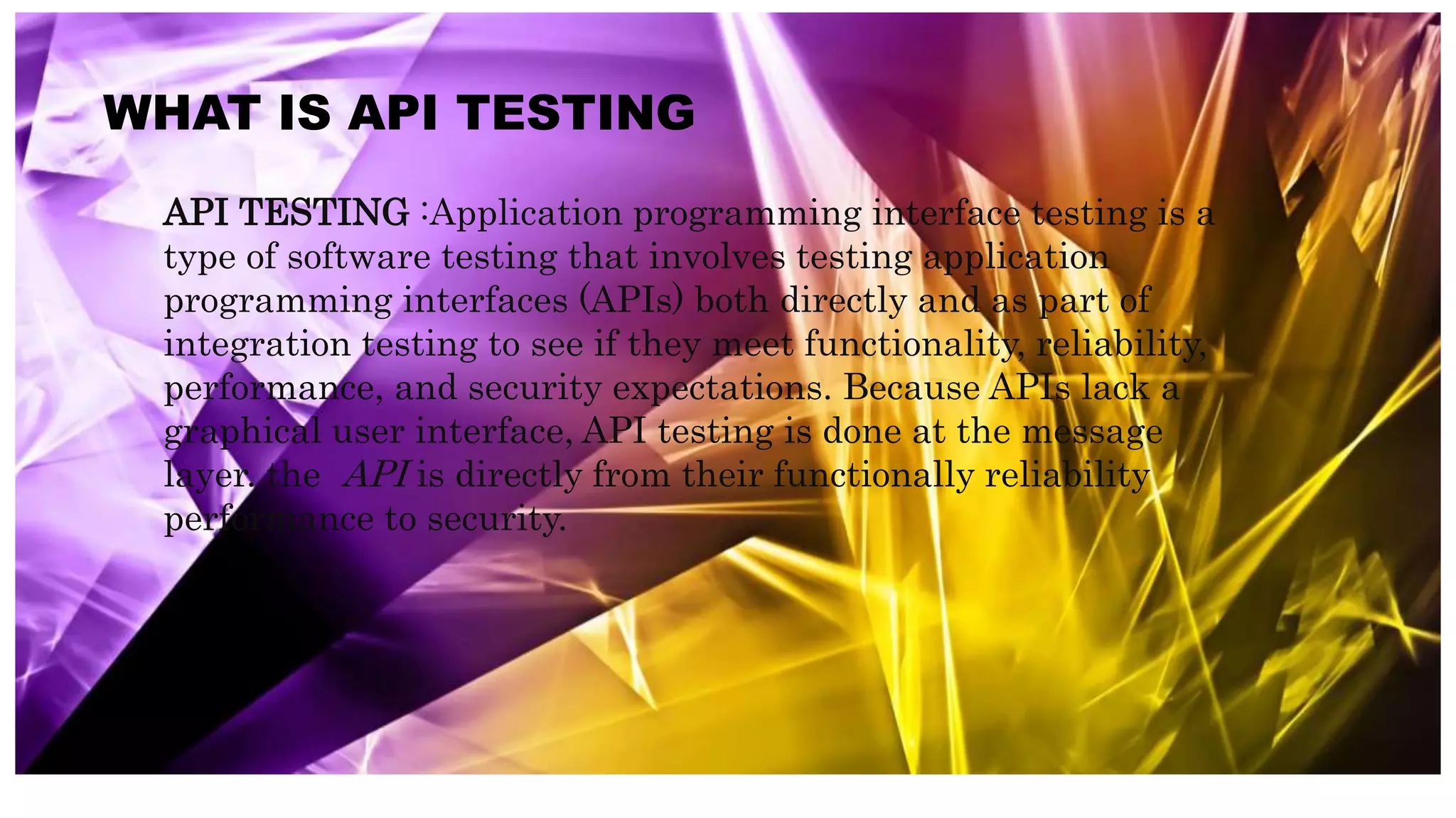 Api testing | PPT