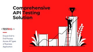 Ensure End to
End Process
Across All Types
of Business
Application
Comprehensive
API Testing
Solution
 