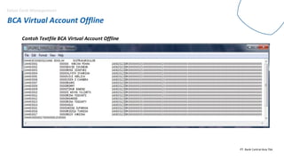 API & VA Solusi Cash management BCA divisi cast management | PDF