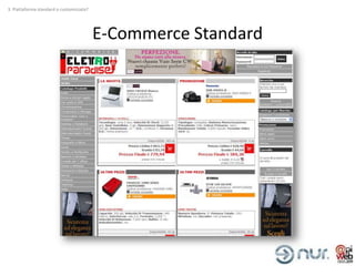 3. Piattaforma standard o customizzata?




                                          E-Commerce Standard
 