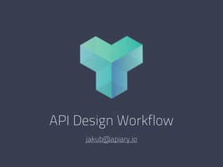 API Design Workflow 
jakub@apiary.io 
 