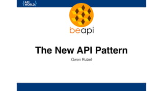 The New API Pattern
Owen Rubel
 