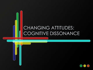 CHANGING ATTITUDES:
COGNITIVE DISSONANCE
 