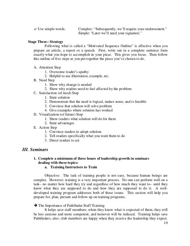 Basic Staff Training Pathfinder