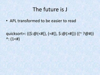 Apl – a programming language | PPT