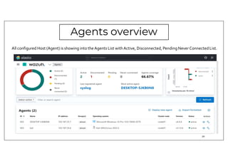 Agents overview
All configured Host (Agent) is showing into the Agents List withActive, Disconnected, Pending Never Connected List.
20
 