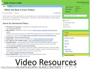 Video Resourceshttp://katiechristo.pbworks.com/When-the Best-is-Free:-Videos
