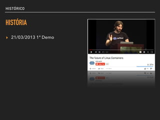 HISTÓRICO
HISTÓRIA
▸ 21/03/2013 1ª Demo
 