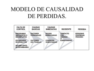 MODELO DE CAUSALIDAD DE PERDIDAS. 