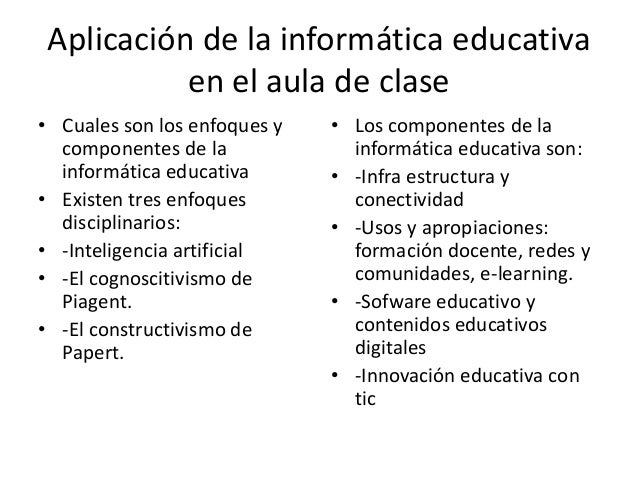 Resultado de imagen para aplicacion de informatica en el aula