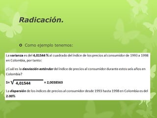 Radicación.


 Como ejemplo tenemos:
 