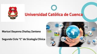 Universidad Católica de Cuenca
Mariuxi Dayanna Zhañay Zenteno
Segundo Ciclo "C" de Sicología Clínica
 