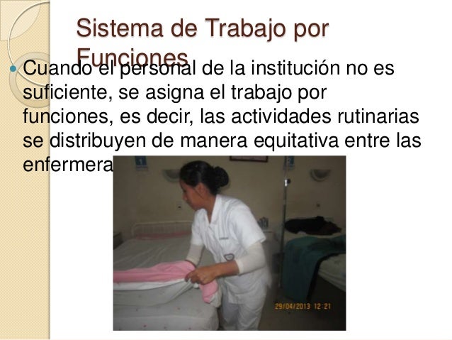 Sistemas de trabajo en enfermeria