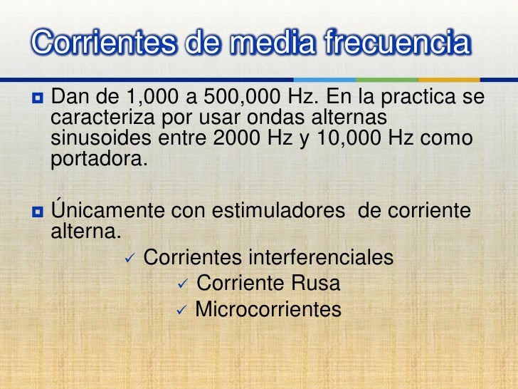 Aplicación de media frecuencia