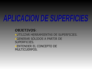 [object Object],[object Object],[object Object],[object Object],APLICACION DE SUPERFICIES 