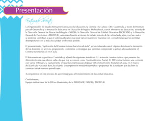 Estimado docente:
La Organización de Estados Iberoamericanos para la Educación, la Ciencia y la Cultura -OEI- Guatemala, a...