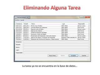 Eliminando Alguna TareaLa tarea ya no se encuentra en la base de datos…
